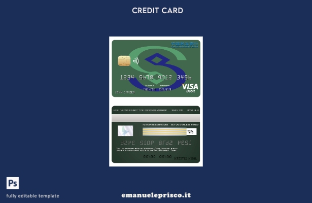 modello di carta visto bancario China Minsheng in stile verificato